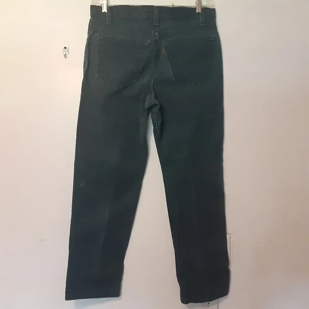 Vtg Levis Signature 540 Jeans Mens 34x29 Green Relaxed Fit Denim Brown Tab